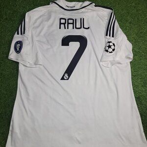 Raul Real Madrid 2008 2009 UEFA Home Soccer Jersey Shirt XL SKU# 051101